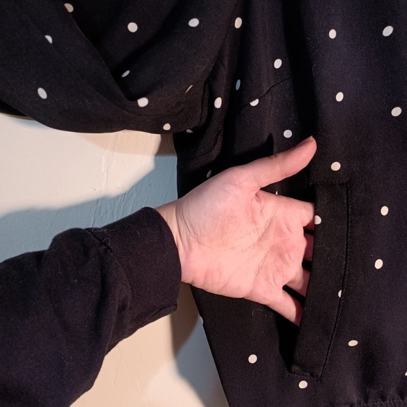 Polka Dot Plus Bomber Jacket - Picture 3 of 4